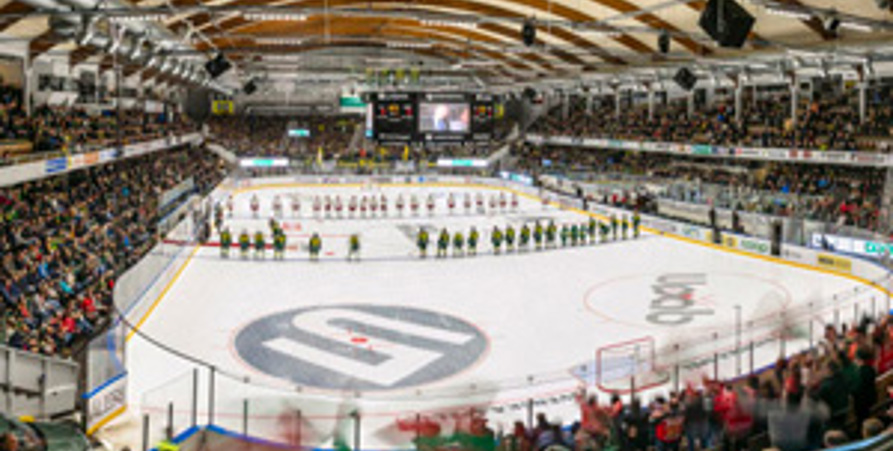 Ice hockey arena with supporters