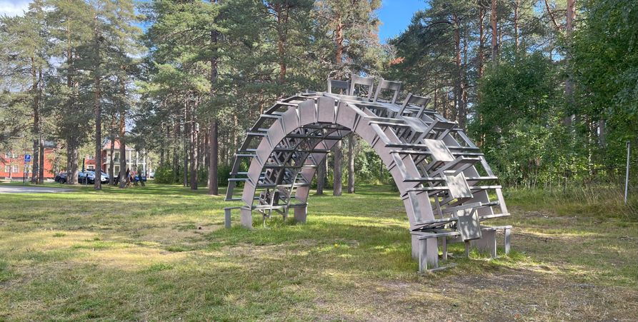 A piece of art at Umedalen's Sculpture Park