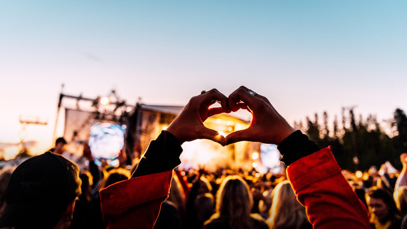 An audience at a concert