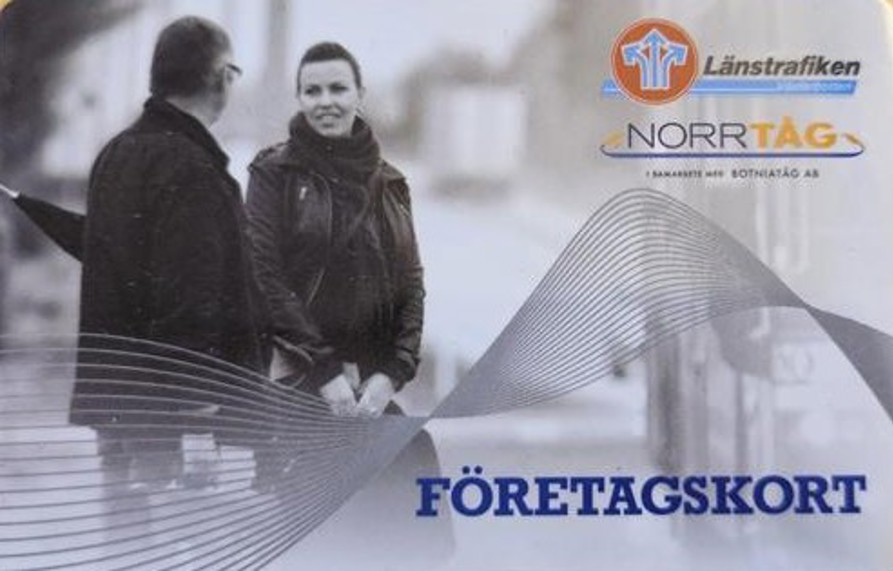 Länstrafikens gamla busskort för företag